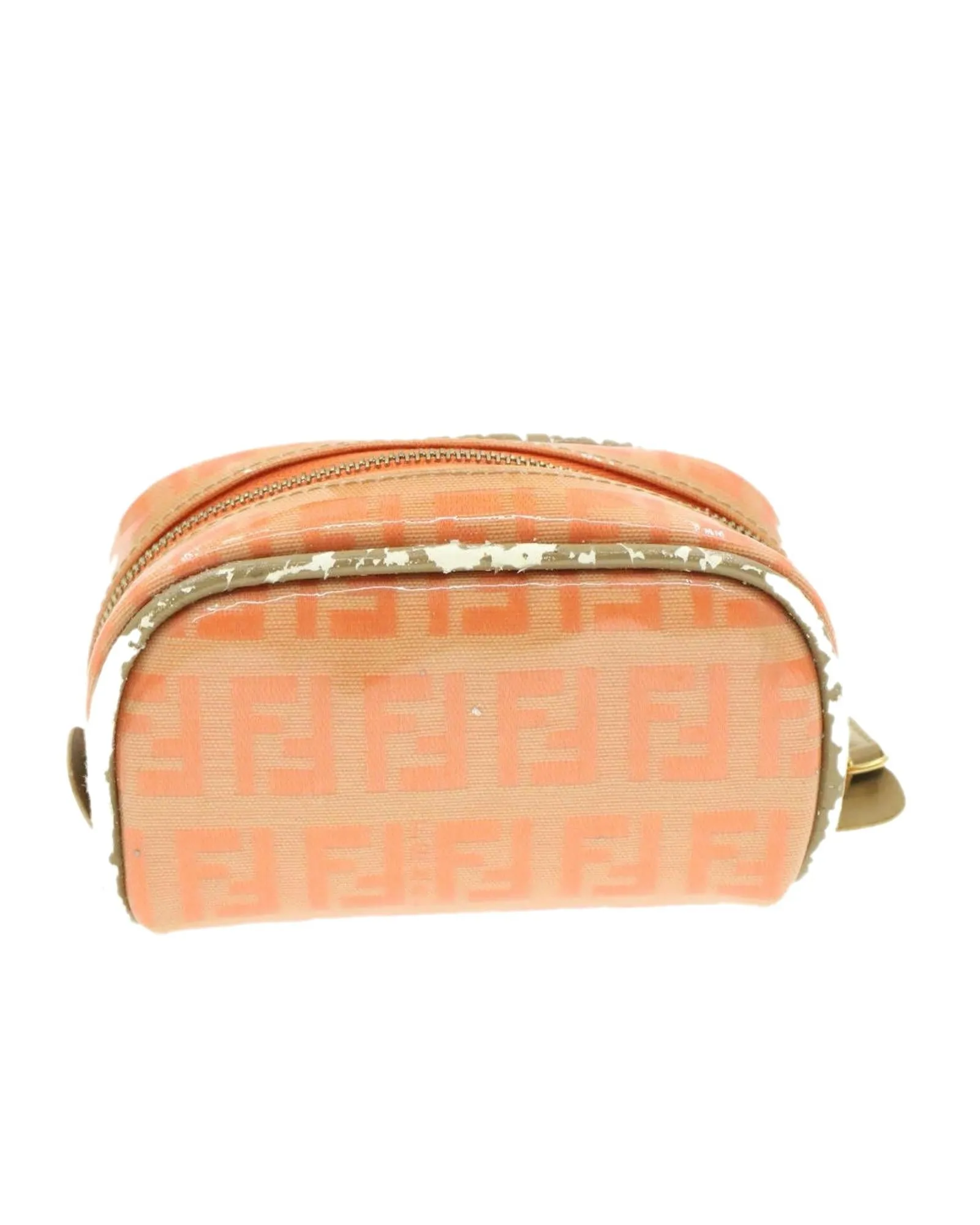 Monogram Canvas Shoulder Bag with Enamel Orange Detail