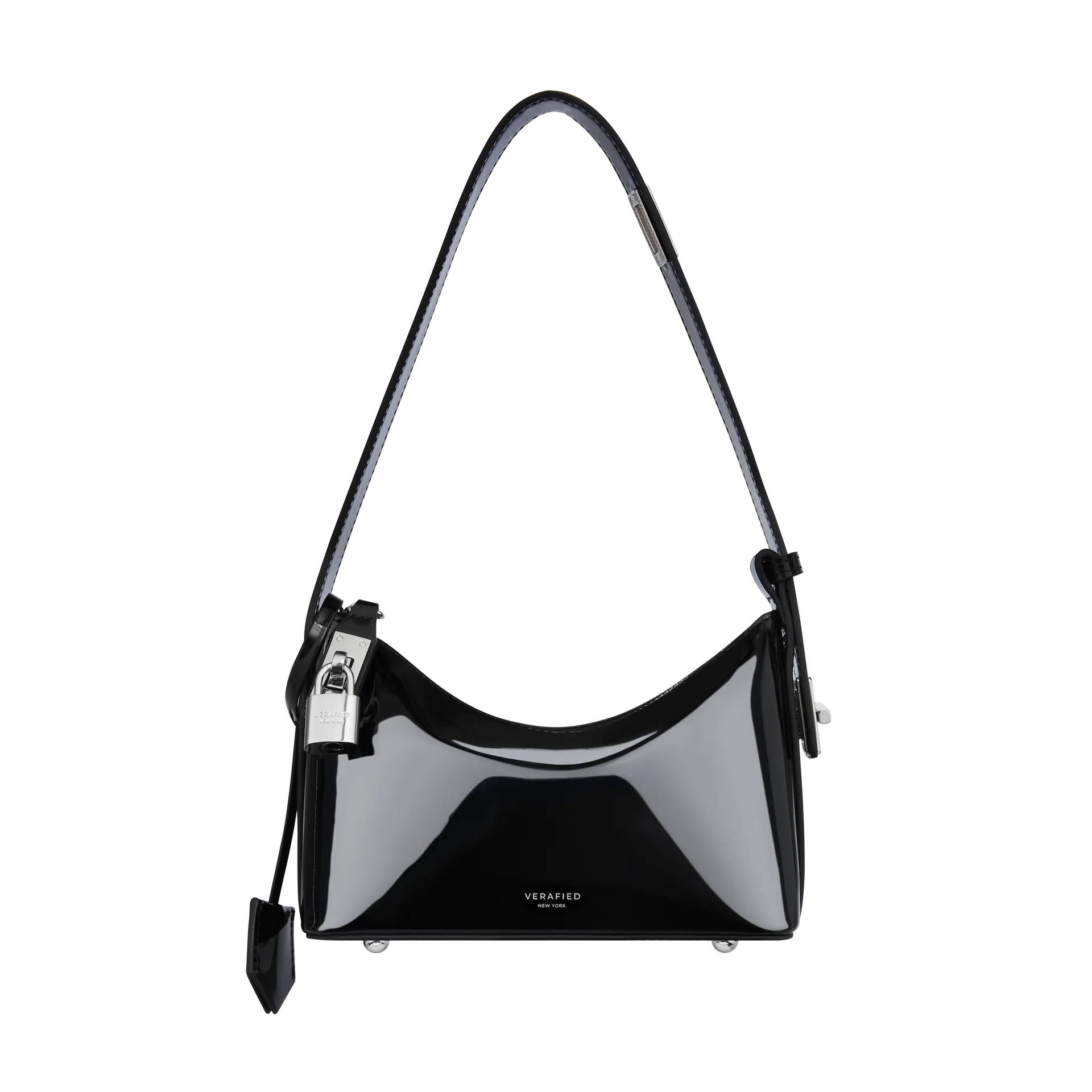 Patent Mini Silver Black Hobo Bag(Limited Edition)