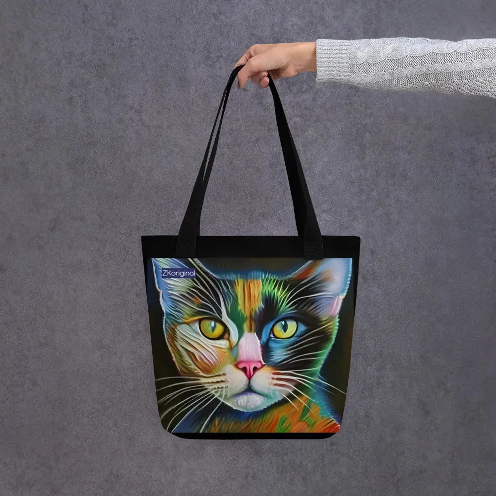 "Cat Lovers" Collection - Cat Face Tote bag