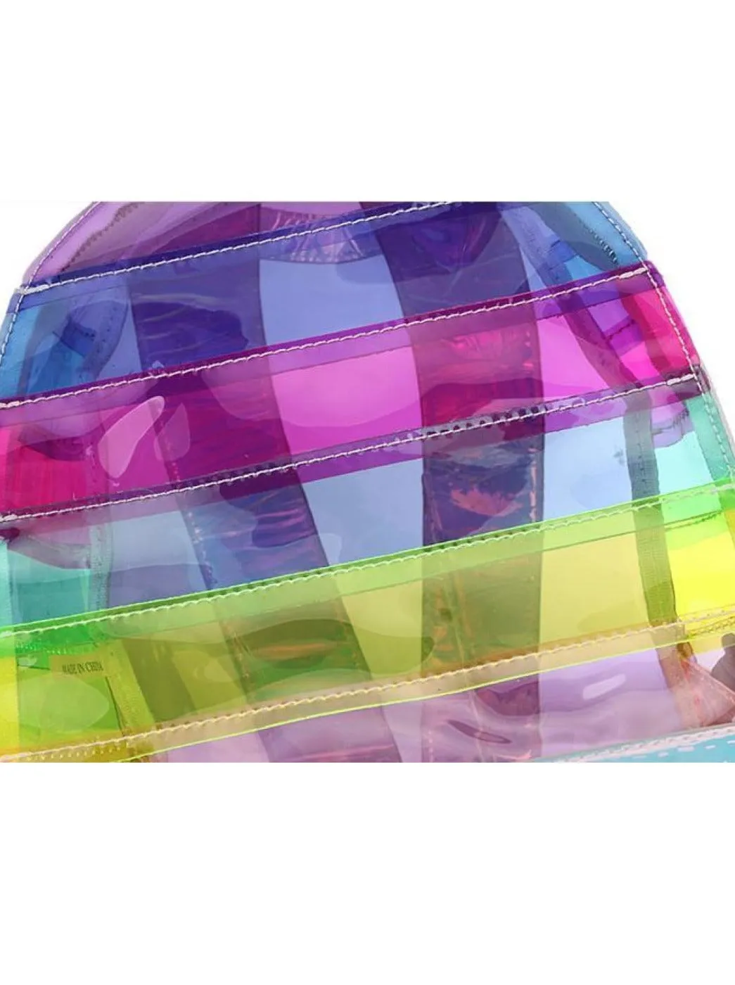 Retro Rainbow Transparent Backpack