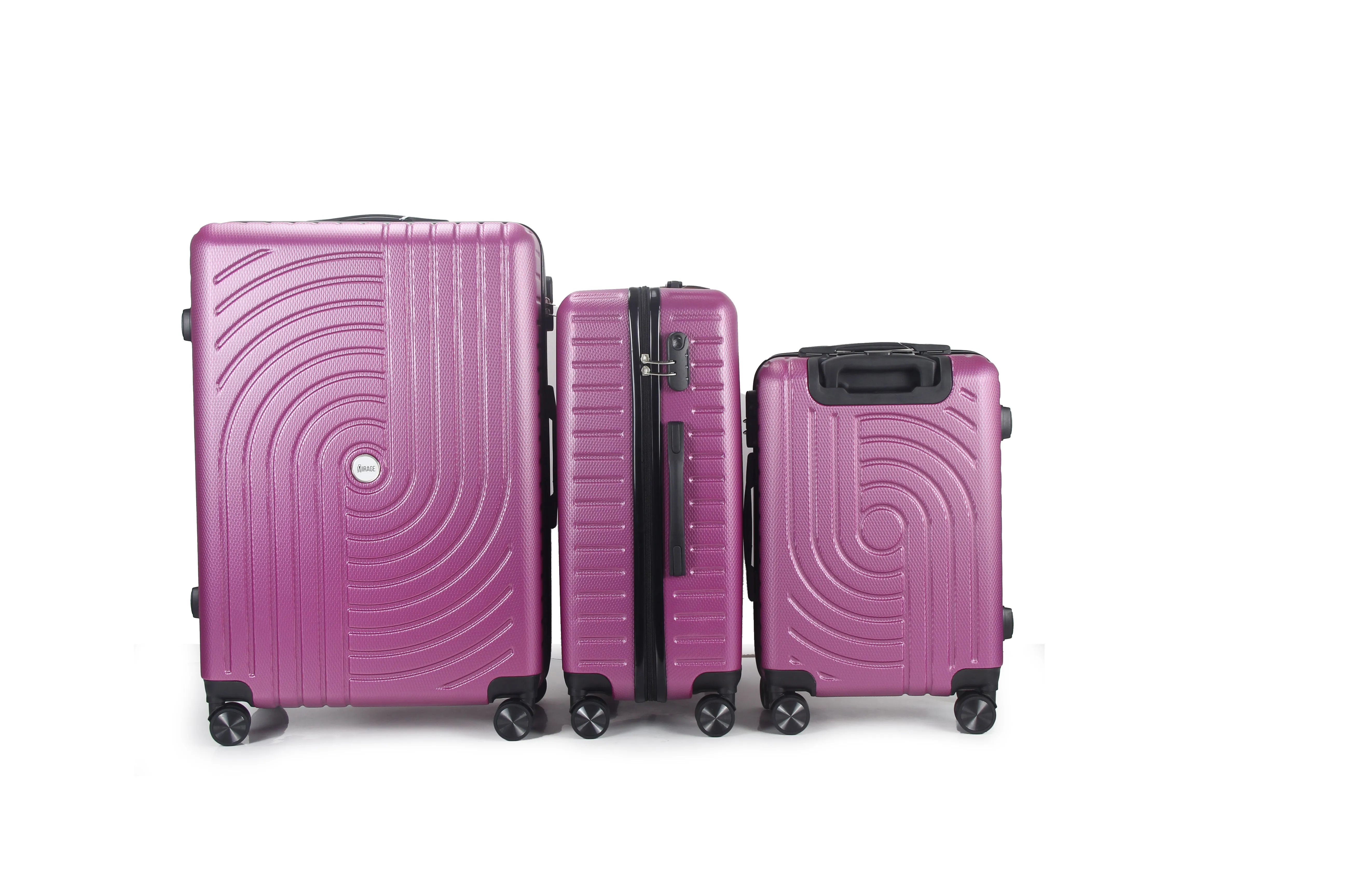 Sally ABS Hard shell Lightweight 360 Dual Spinning Wheels Combo Lock 28" 24", 20" 3 Piece Luggage Set