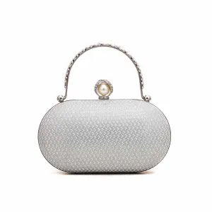 Silver Fancy Clutch P15370