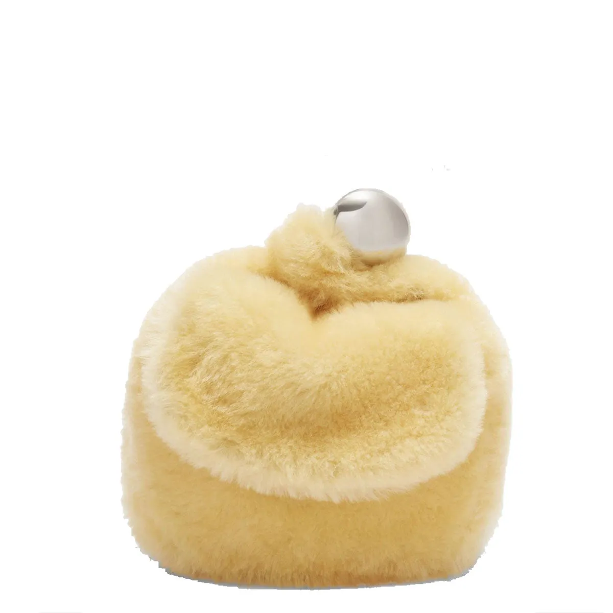 Sphere Pouch Shearling, Yellow