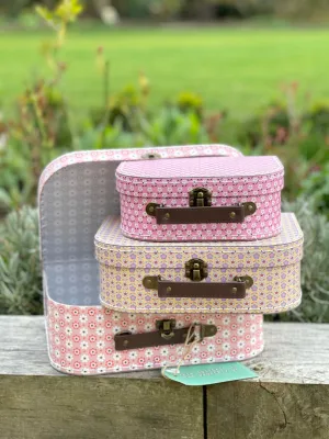 Spring Retro Suitcases - Set of 3