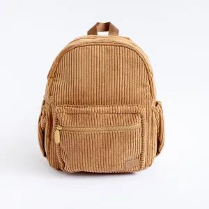 The Play Date Mini Corduroy Backpack- Camel