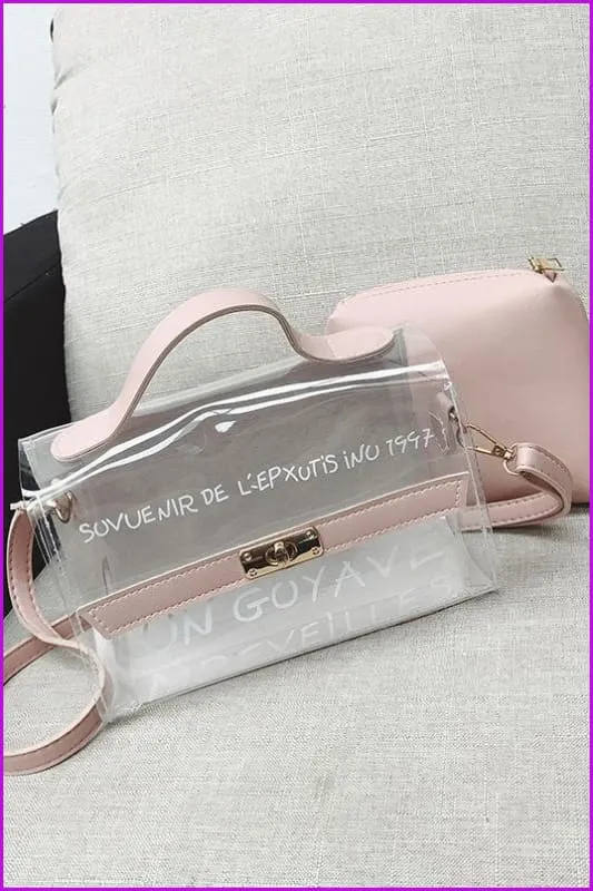 Transparent Jelly PVC Shoulder Bags Handbags F472