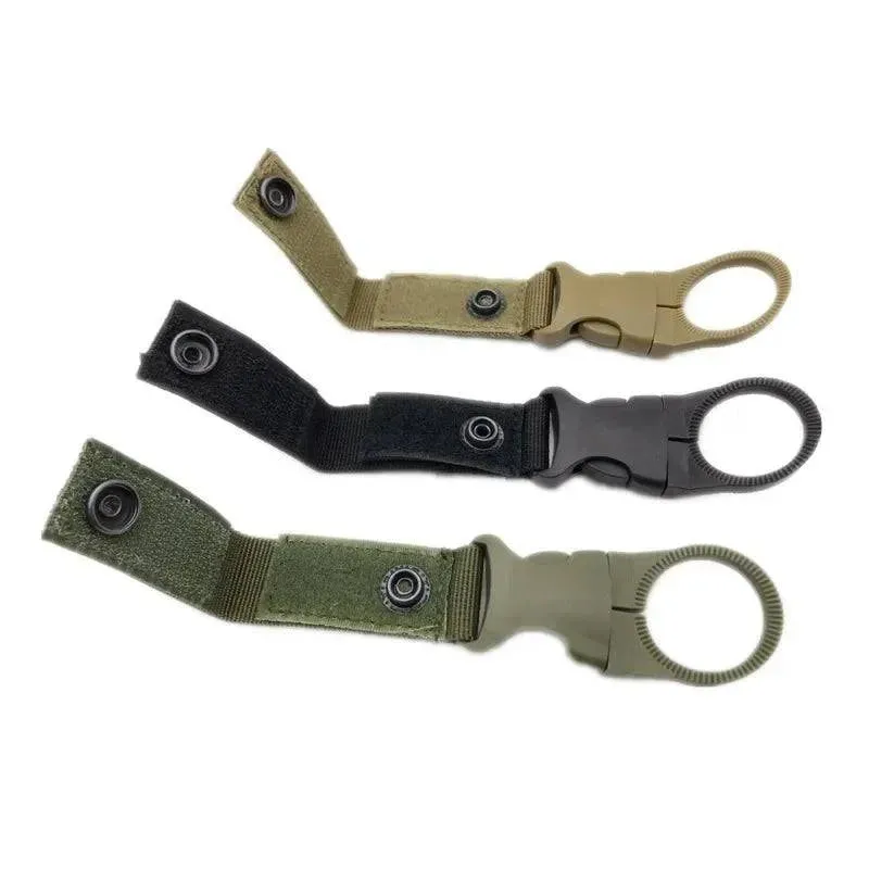 Webbing Buckle Hook Water Bottle Holder Clip Outdoor Military Nylon EDC Climb Carabiner Belt Backpack Hanger Camp