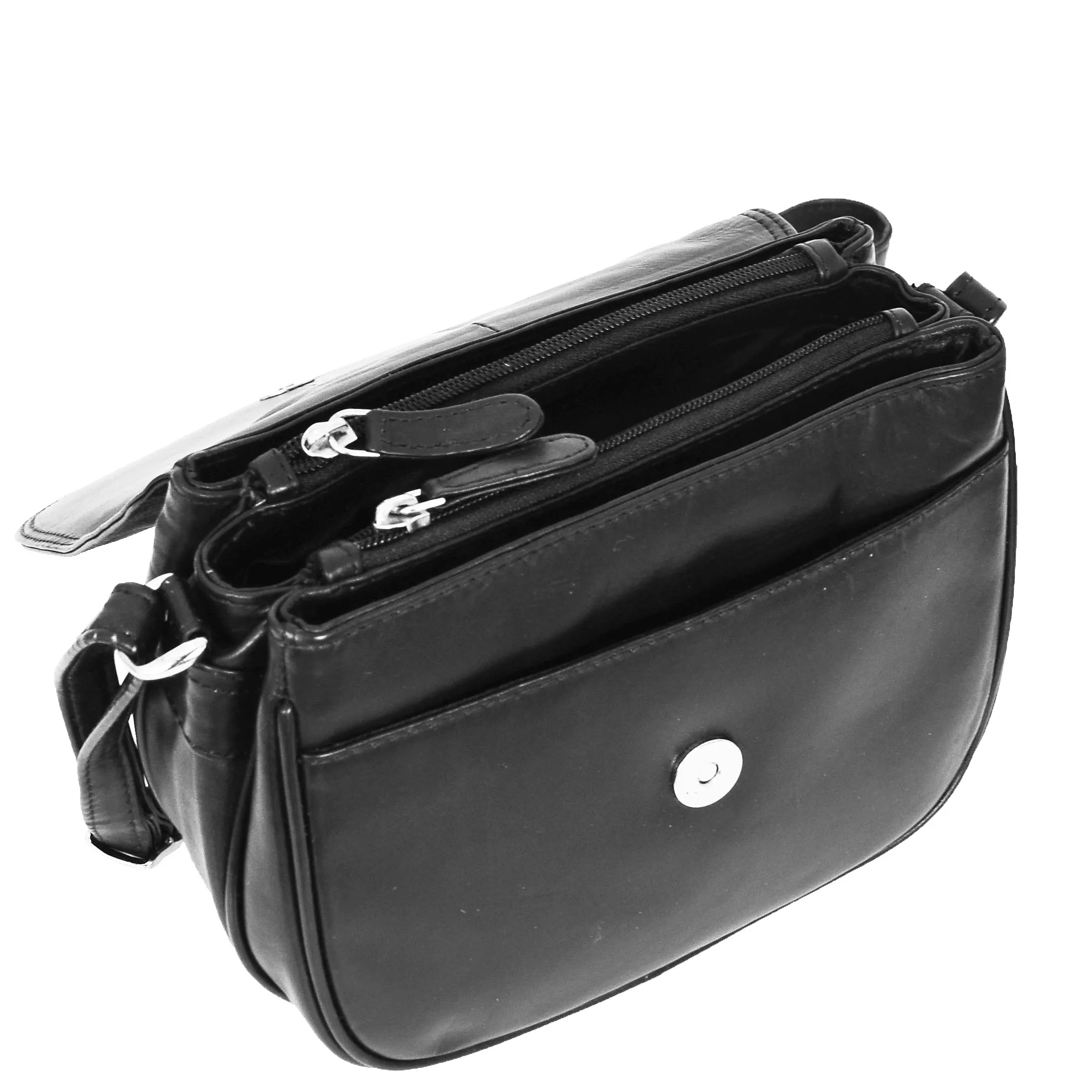 Womens Real Soft Leather Shoulder Bag Casual Cross Body Handbag Jazz Black