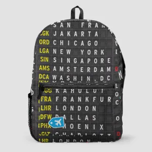 Worldwide Airports - Flightboard - Backpack